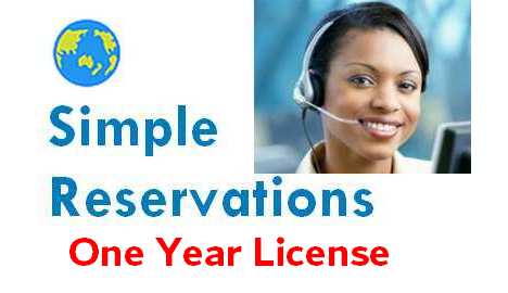 Reservation software: One Year License Reservation software: One Year License